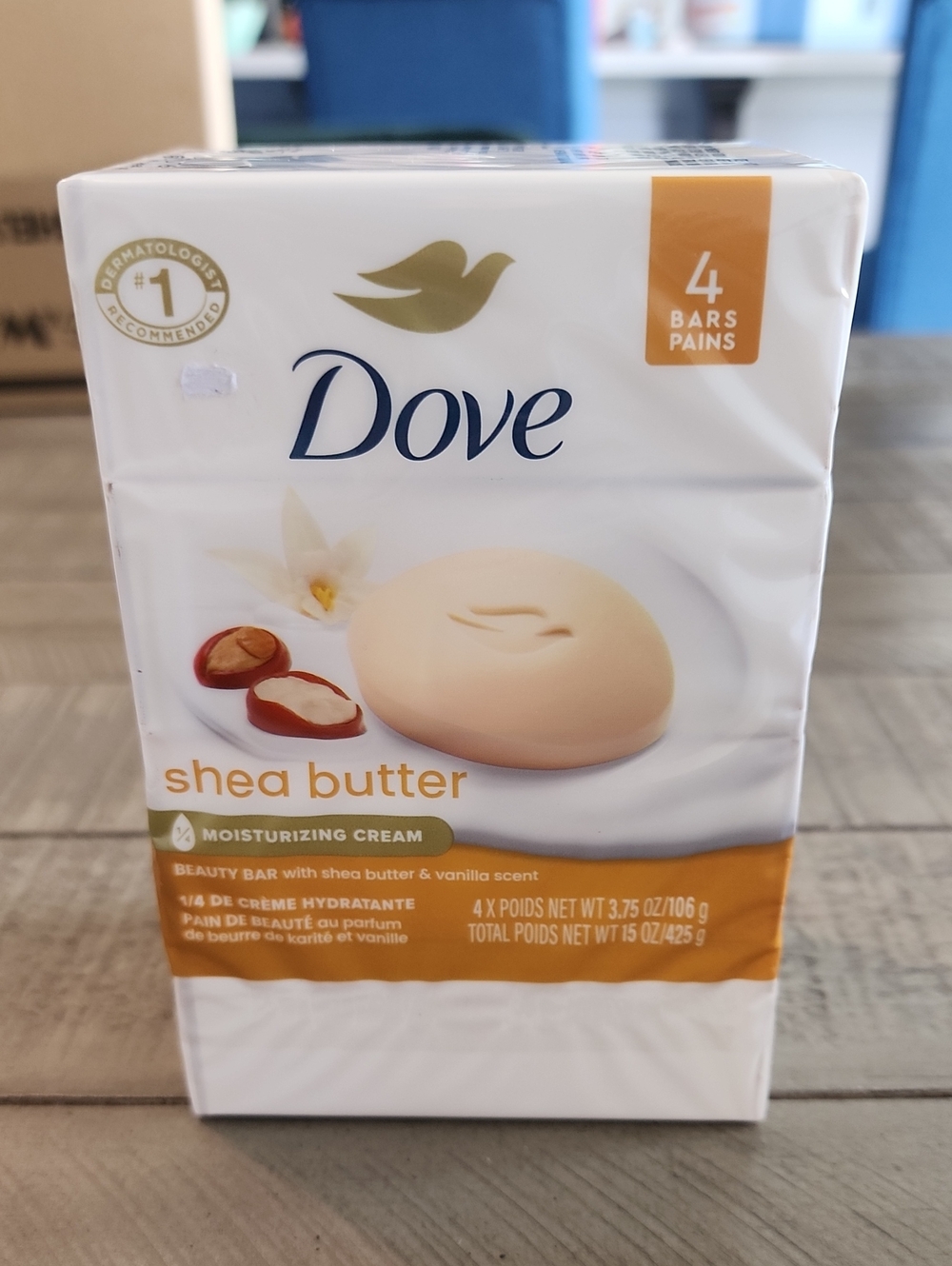 NWT Dove 4 Pack Shea Butter Soap Bars